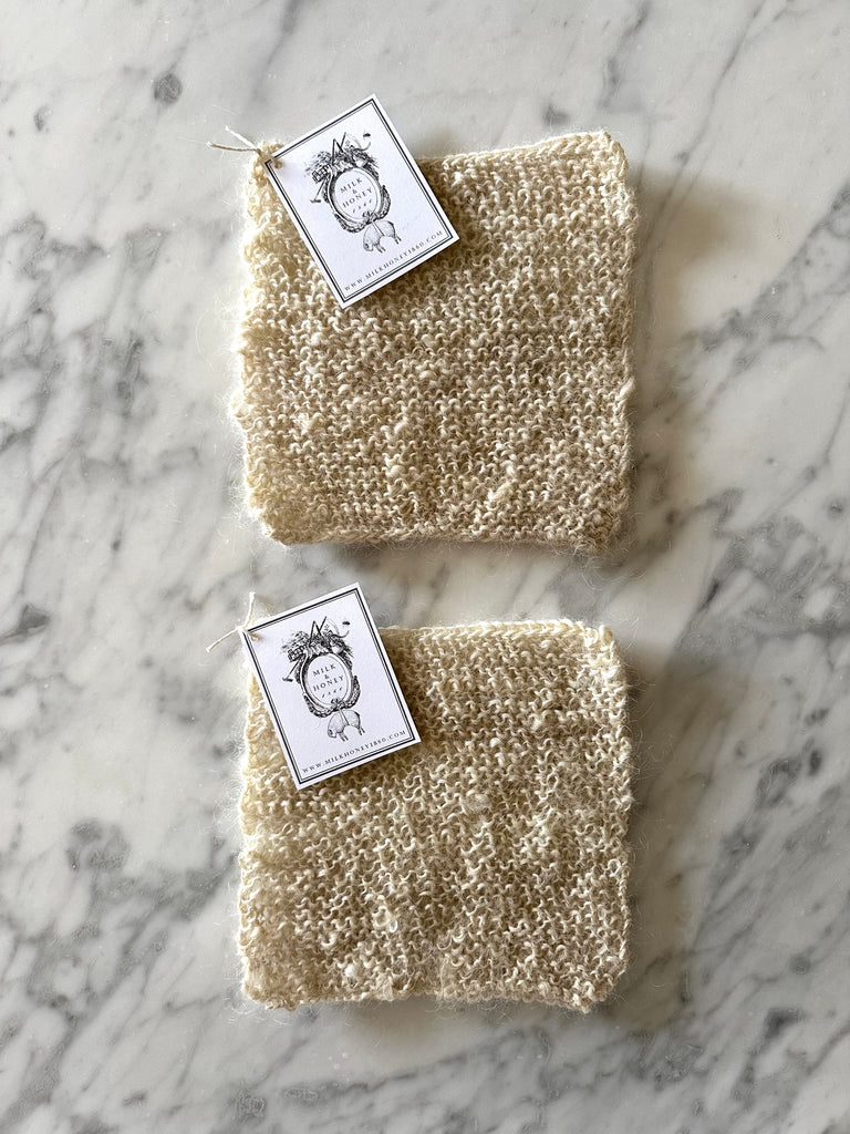 HANDSPUN & HANDKNIT WASHCLOTH/DISHCLOTH