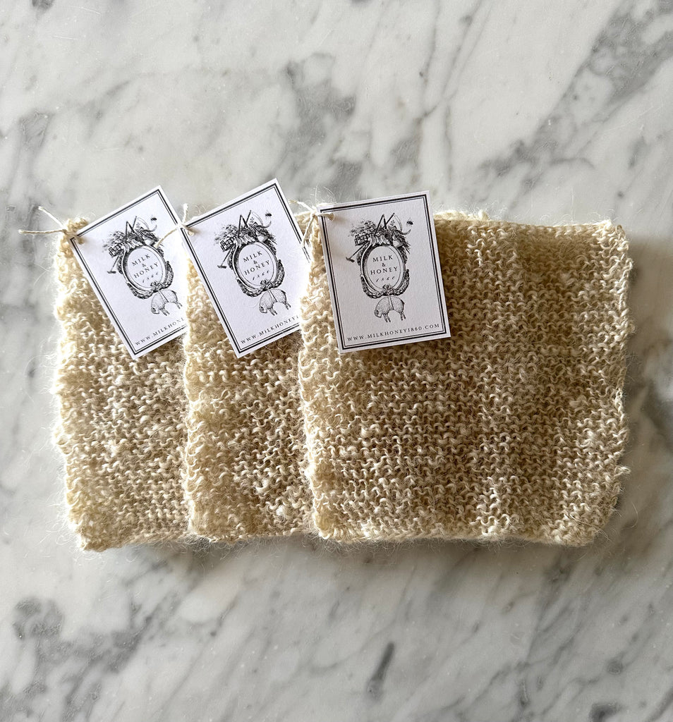 HANDSPUN & HANDKNIT WASHCLOTH/DISHCLOTH