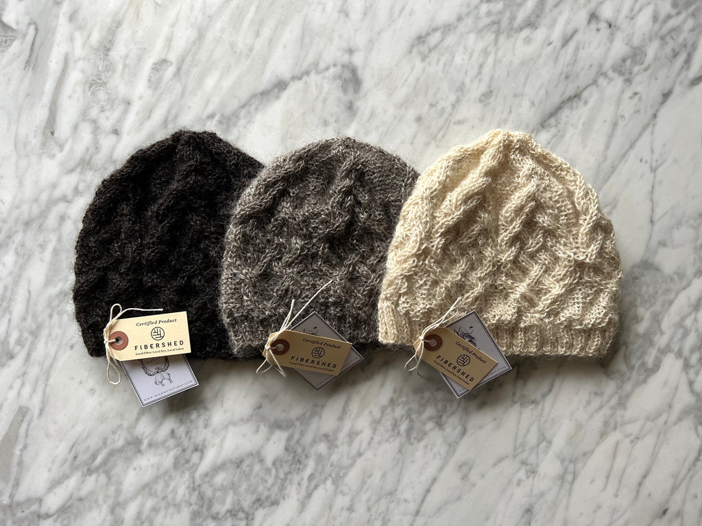 Leicester Longwool Cabled Hat | Snow White