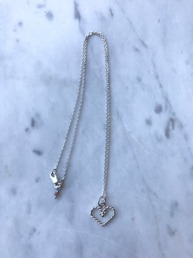 Handmade Silver Heart Necklace