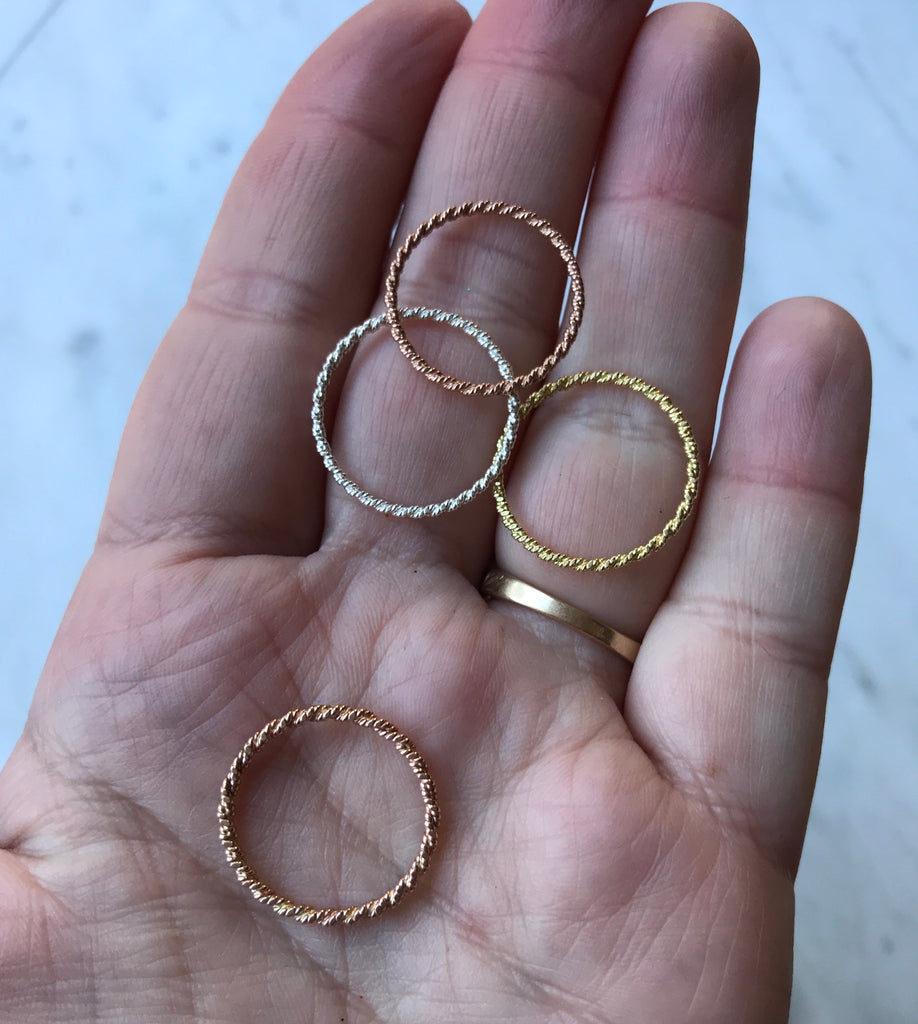 Handmade Cable Rings