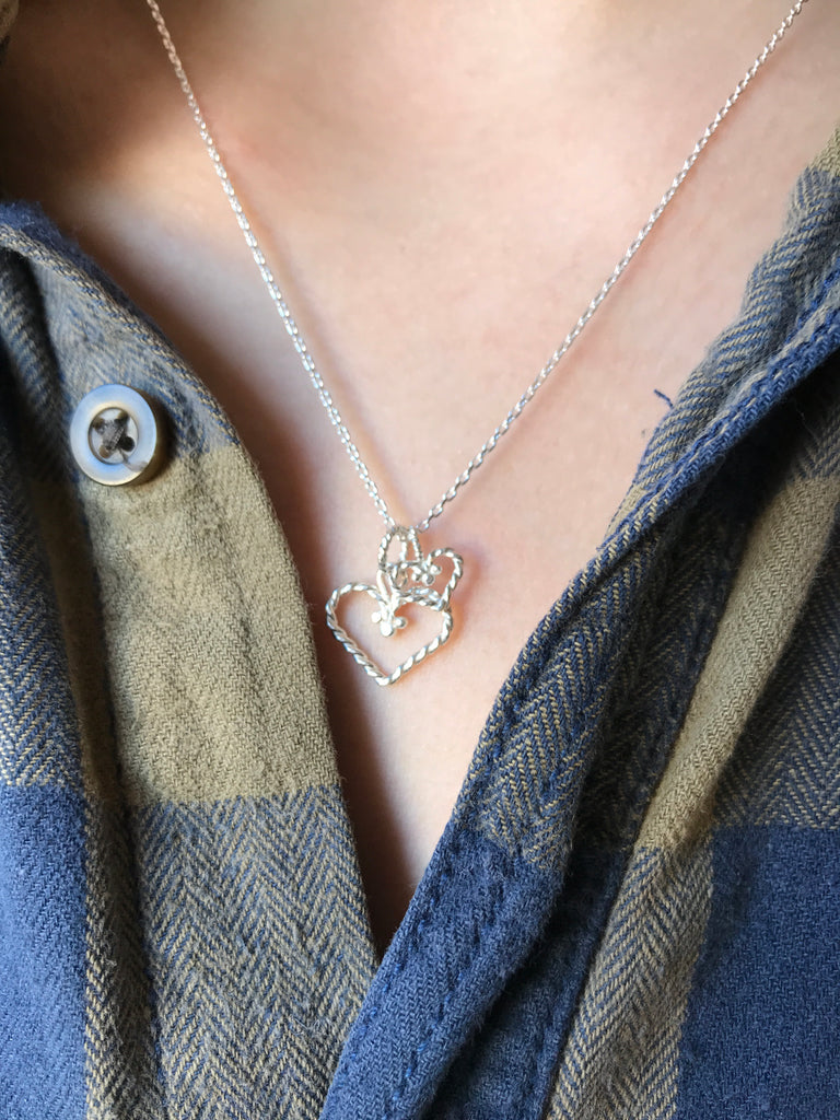 Handmade Silver Heart Necklace