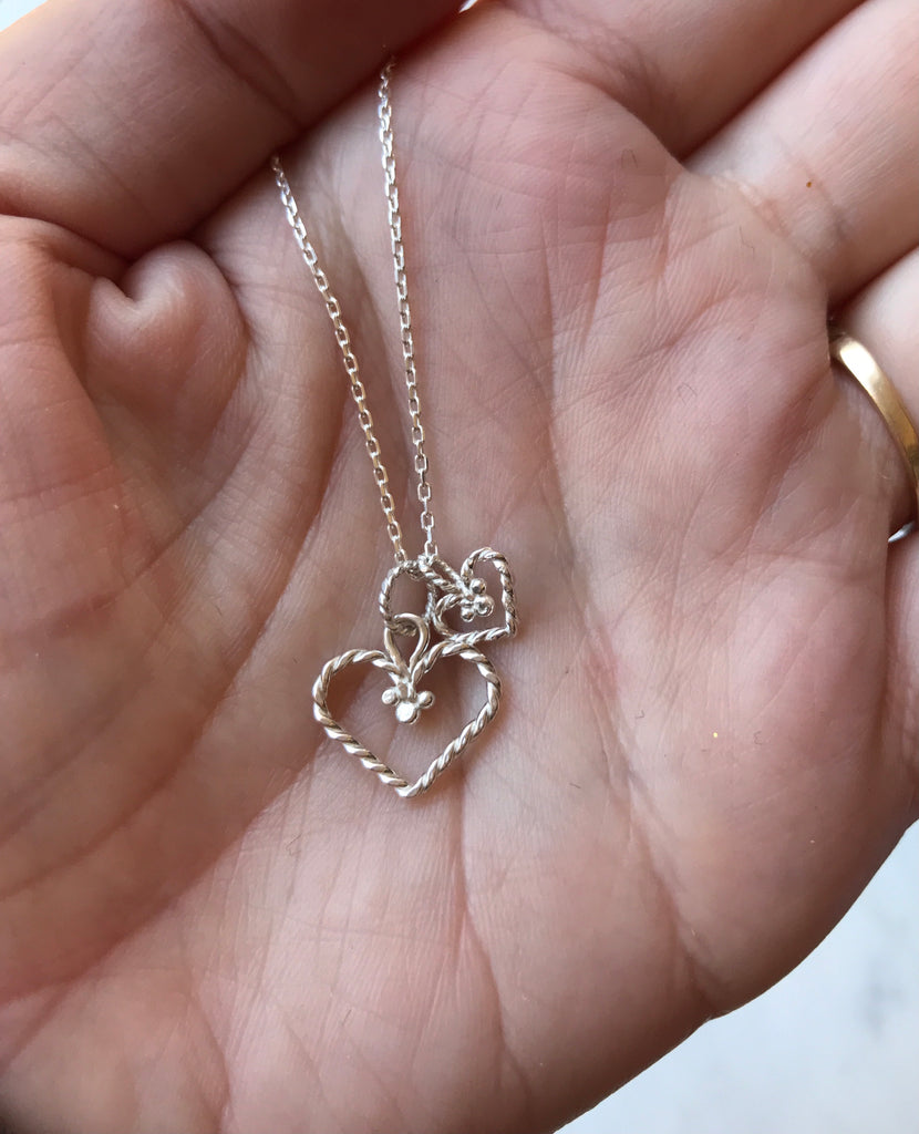 Handmade Silver Heart Necklace